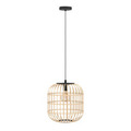 Eglo Bordesley pendel Ø35 cm bambus/sort